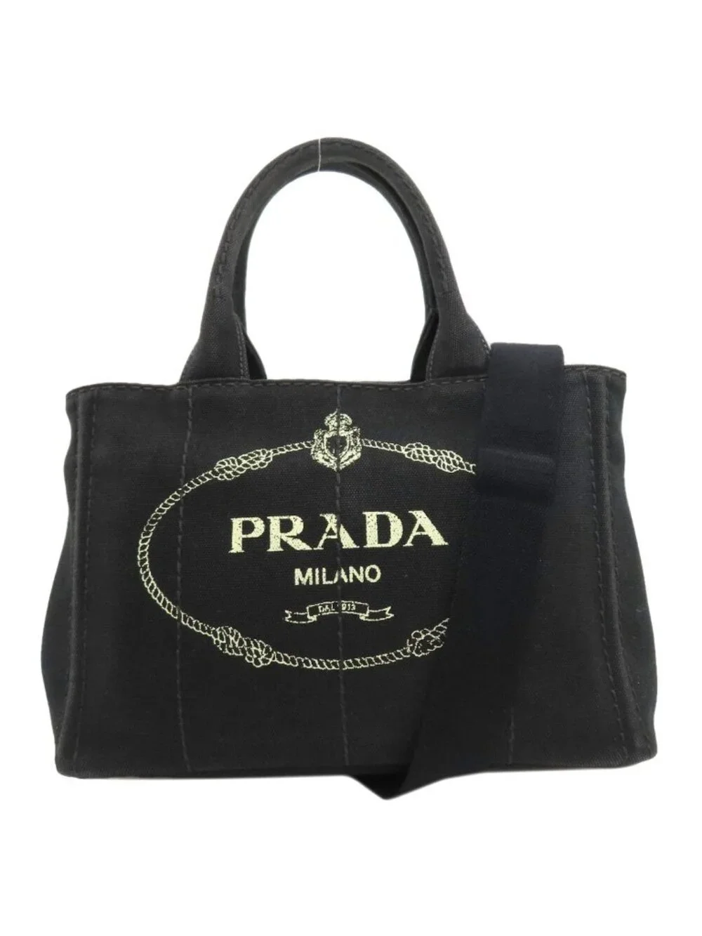 Prada Canapa 2-Way Tote Bag Canvas
